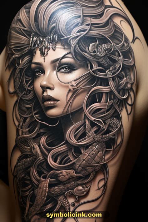 thigh feminine beautiful medusa tattoo|Feminine Medusa Tattoo Designs for a Bold and Beautiful Look